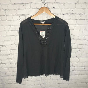 Urban Outfitters Lux Boho Tunic Blouse with Beads